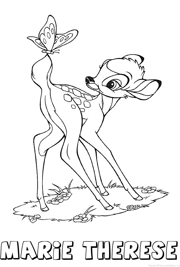 Marie therese bambi kleurplaat